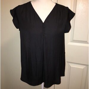 Rachel Zoe High/Low Cap Sleeves Top